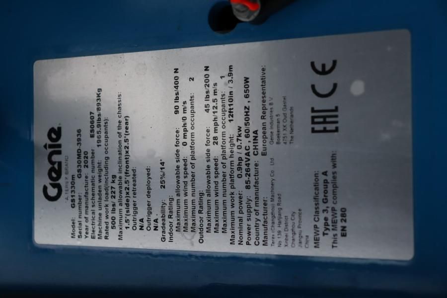 Genie GS1330M Valid inspection, *Guarantee! All-Electric