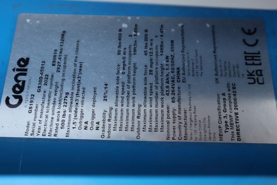 Genie GS1932 E-Drive New And Available Directly From Sto