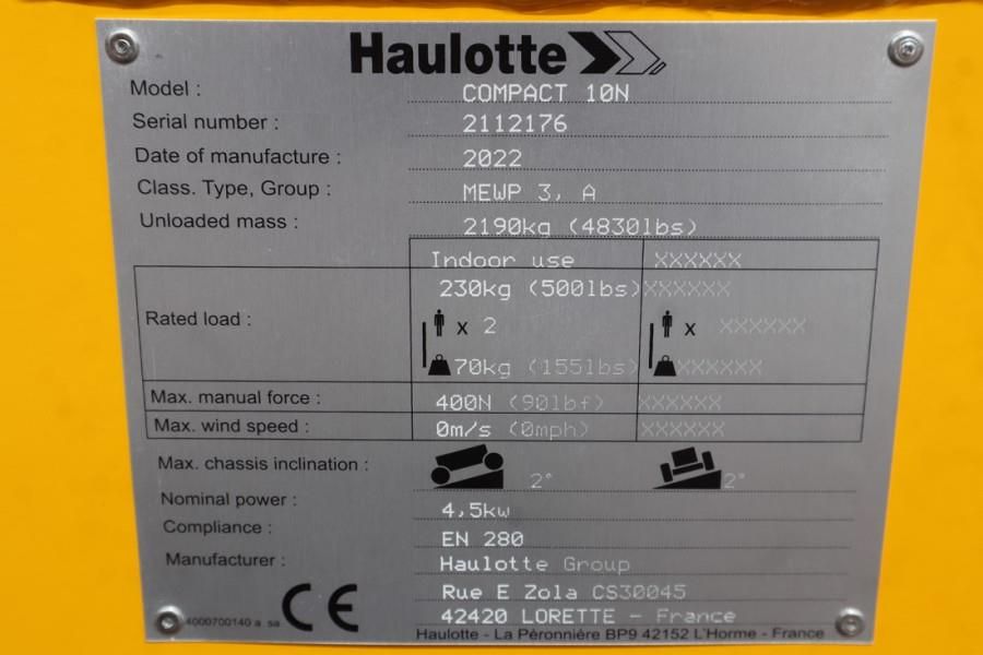 Haulotte Compact 10N Valid Iinspection, *Guarantee! 10m Wor