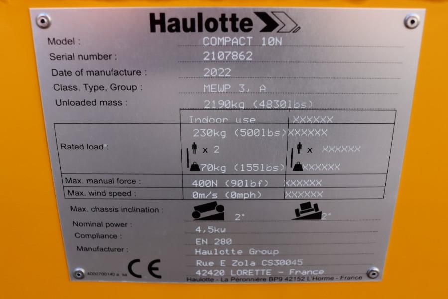 Haulotte Compact 10N Valid Inspection, *Guarantee! 10m Work
