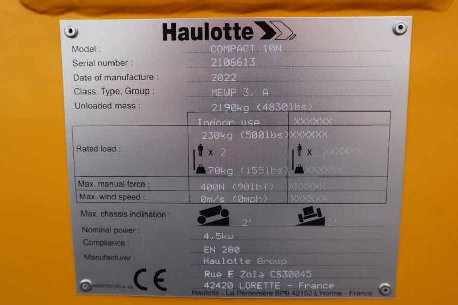 Haulotte Compact 10N Valid Inspection, *Guarantee! 10m Work