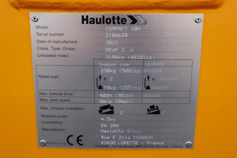 Haulotte Compact 10N Valid Inspection, *Guarantee! 10m Work