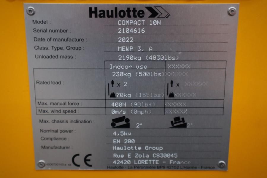 Haulotte Compact 10N Valid inspection, *Guarantee! Non Mark