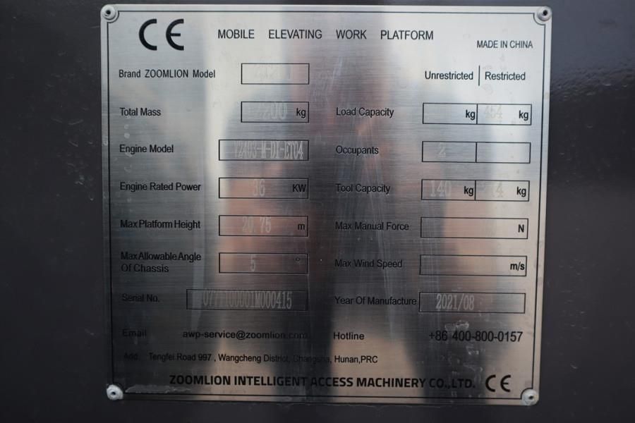 Zoomlion ZT20J Valid inspection, *Guarantee! Diesel, 4x4 Dr