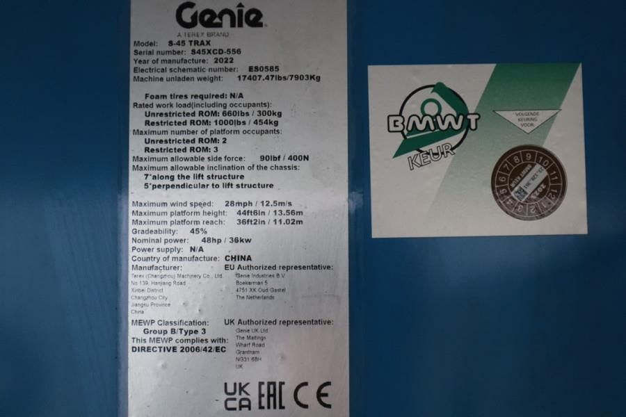 Genie S45XC Trax Valid inspection, *Guarantee! Diesel, 4
