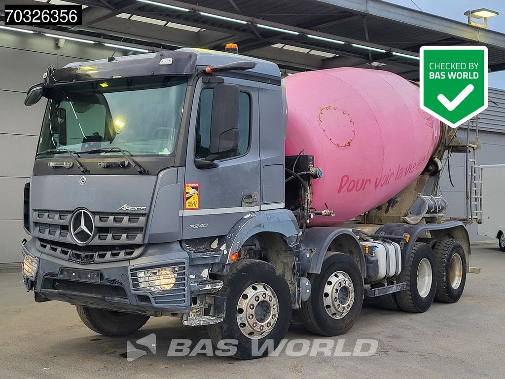Mercedes Arocs Arocs 3240 8X4 9m3 Frumecar Mixer Steel suspension Automatic Euro 6