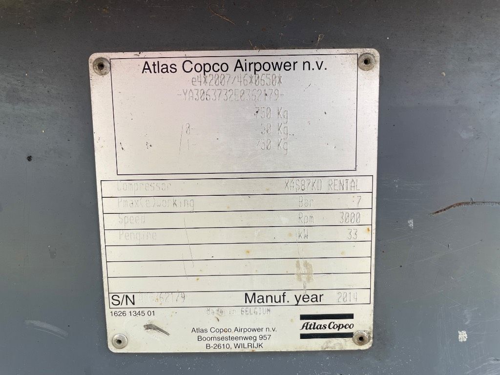 Atlas Copco XAS 87 KD