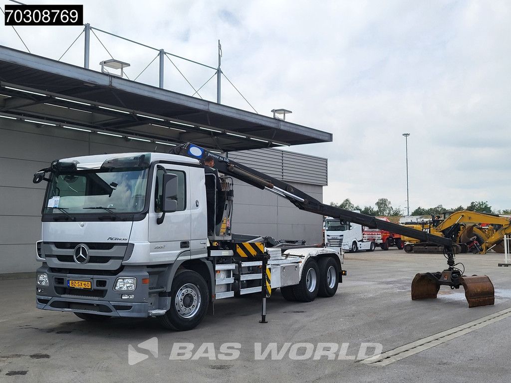 Mercedes Actros 2532 6X2 NL-Truck HMF 1643 Z2 Crane Kran 21 tons VDL Hooklift Lift-Axle Euro 5
