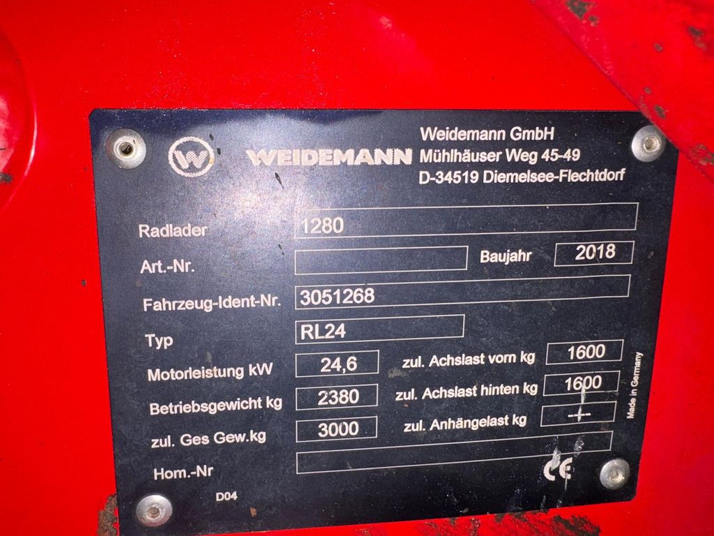 Weidemann Mini Shovel 1280