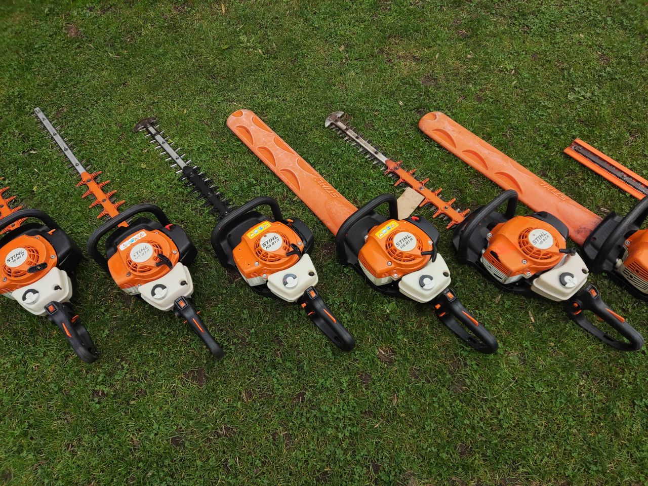 13 STIHL heggenscharen (typen HS45, HS80, HS81R en HS82R)