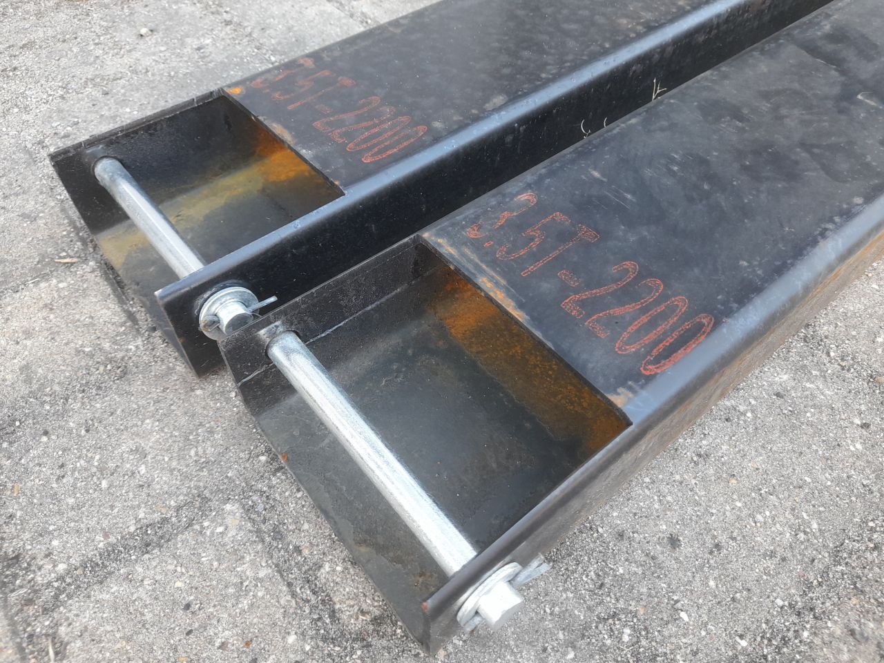 Set verlengvorken 220 cm, 3,5 ton