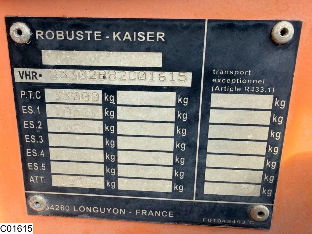 Robuste kipper 23 m3, Steelsuspension, drum brakes