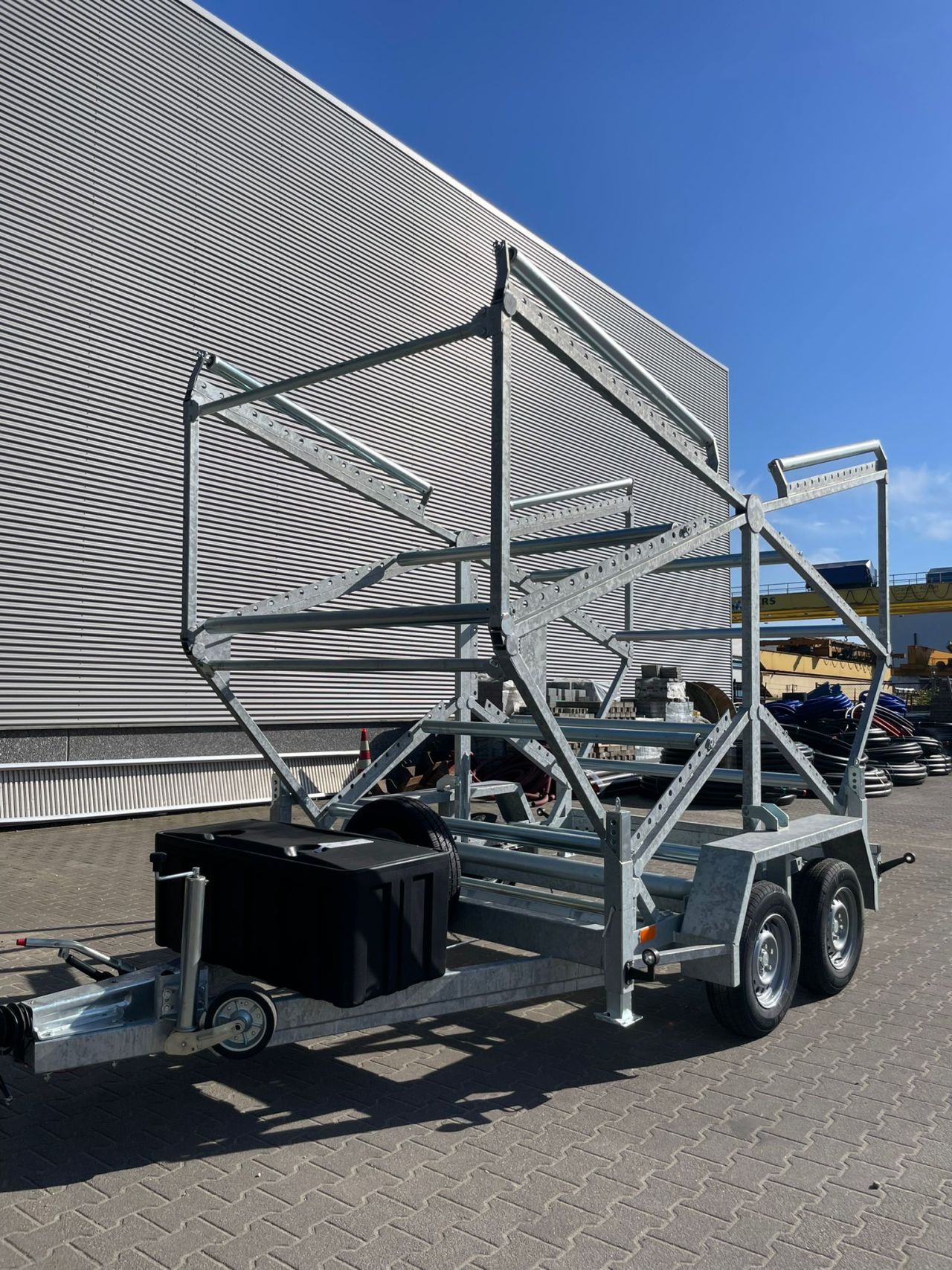 Pipe Drum Pipe Coil Transport Trailers Heavy Duty 3500 kg