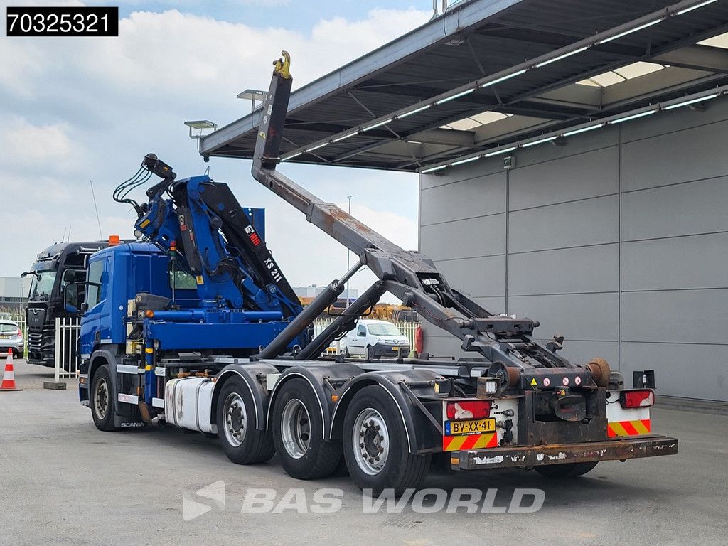 Scania P380 8X2 NL-Truck Hiab 211 E-3 Hipro Kran Crane VDL S-21-6200 hoolift Euro 5