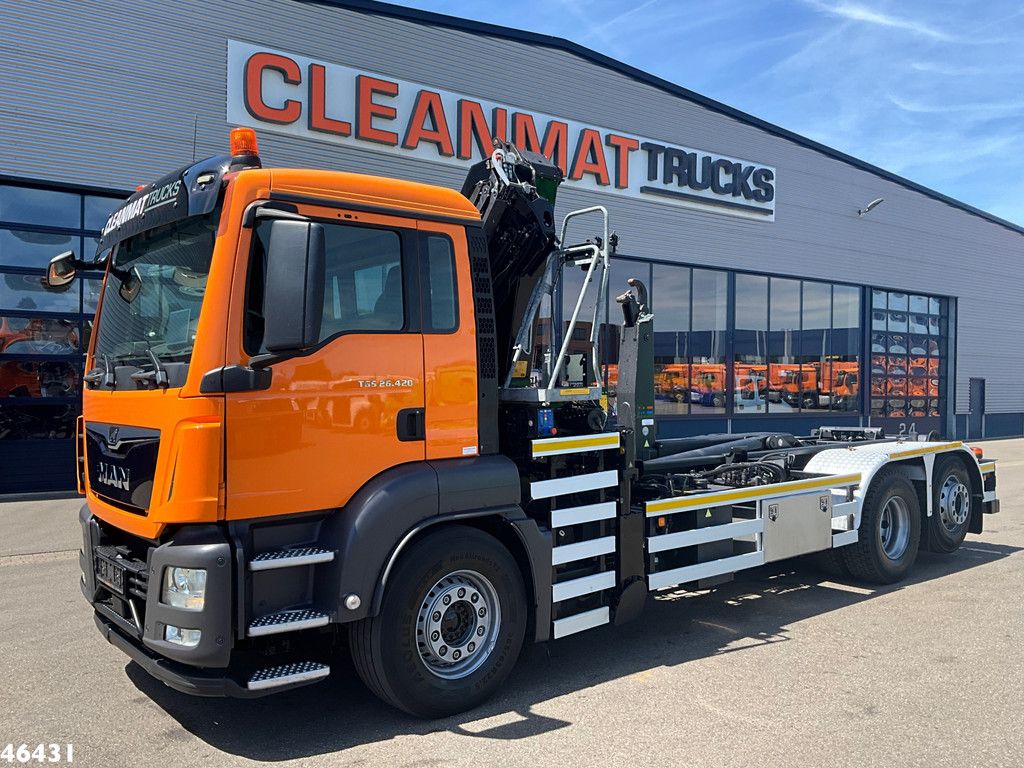 Man TGS 26.420 Euro 6 HMF 21 Tonmeter laadkraan Just 179.817 km!