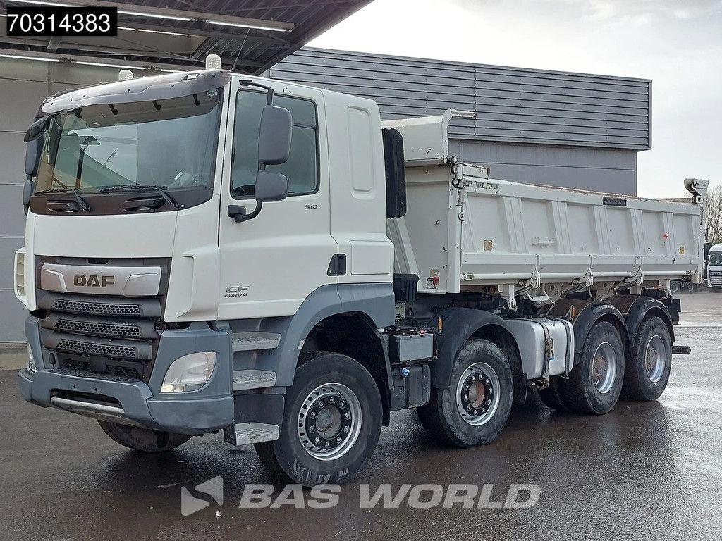 DAF CF 510 8X4 12m3 Meiller 2-way tipper Steel suspension Big-Axle Sleepercab Euro 6