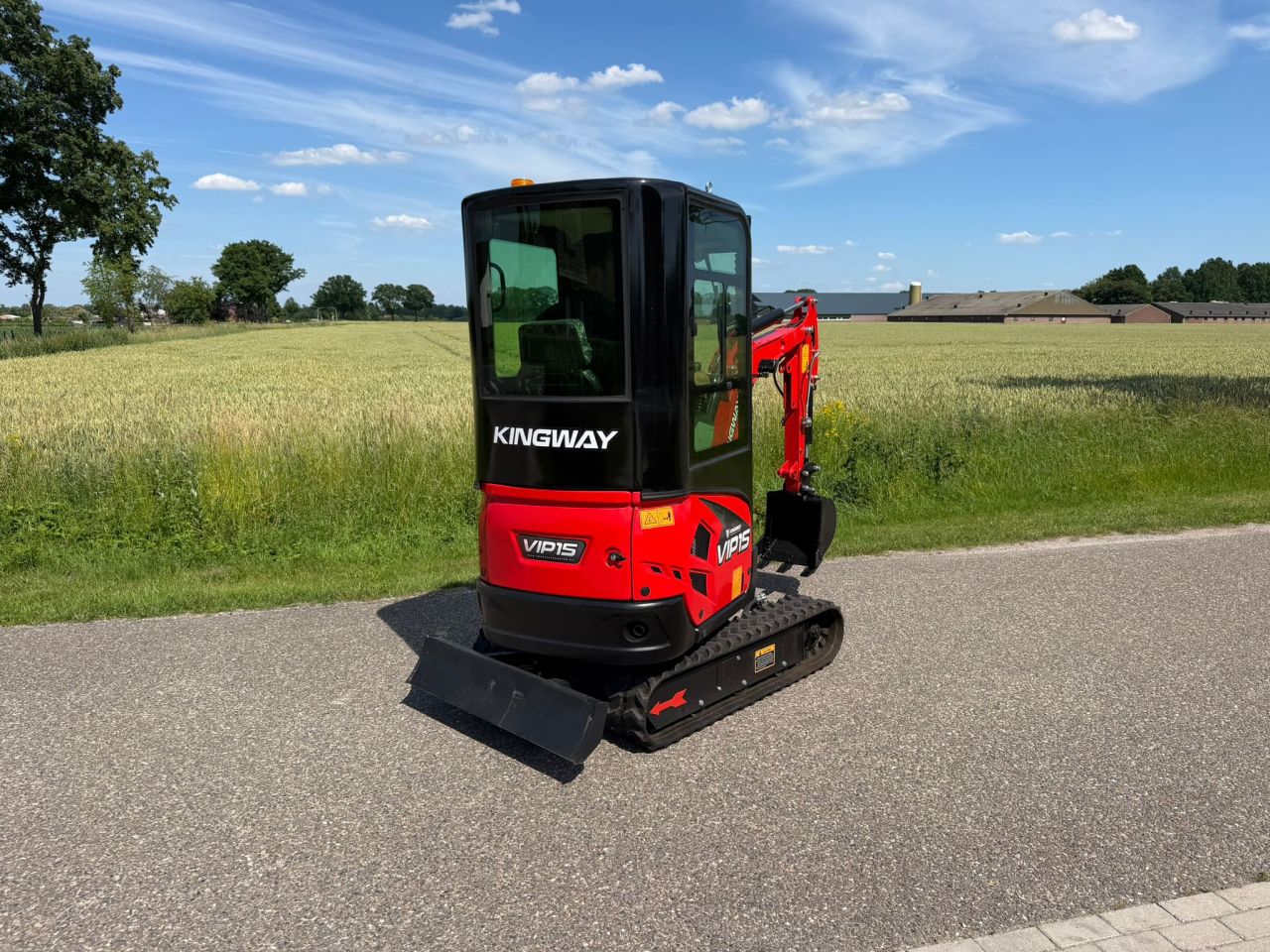 Minibagger Kingway VIP15, Joysticks, Knickmatick, Lieferung