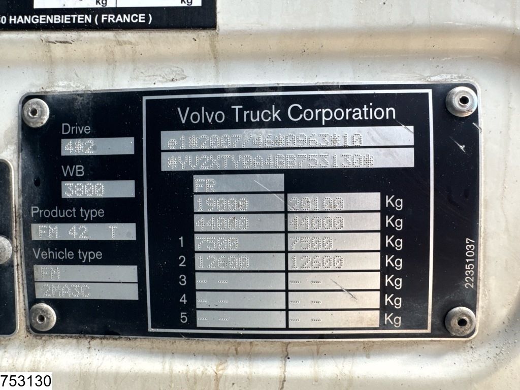Volvo FM 460 EURO 6, Lohr, PTO