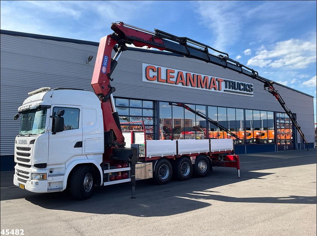 Scania R 490 8x4 Euro 6 Retarder HMF 60 Tonmeter laadkraan + Fly-Jib