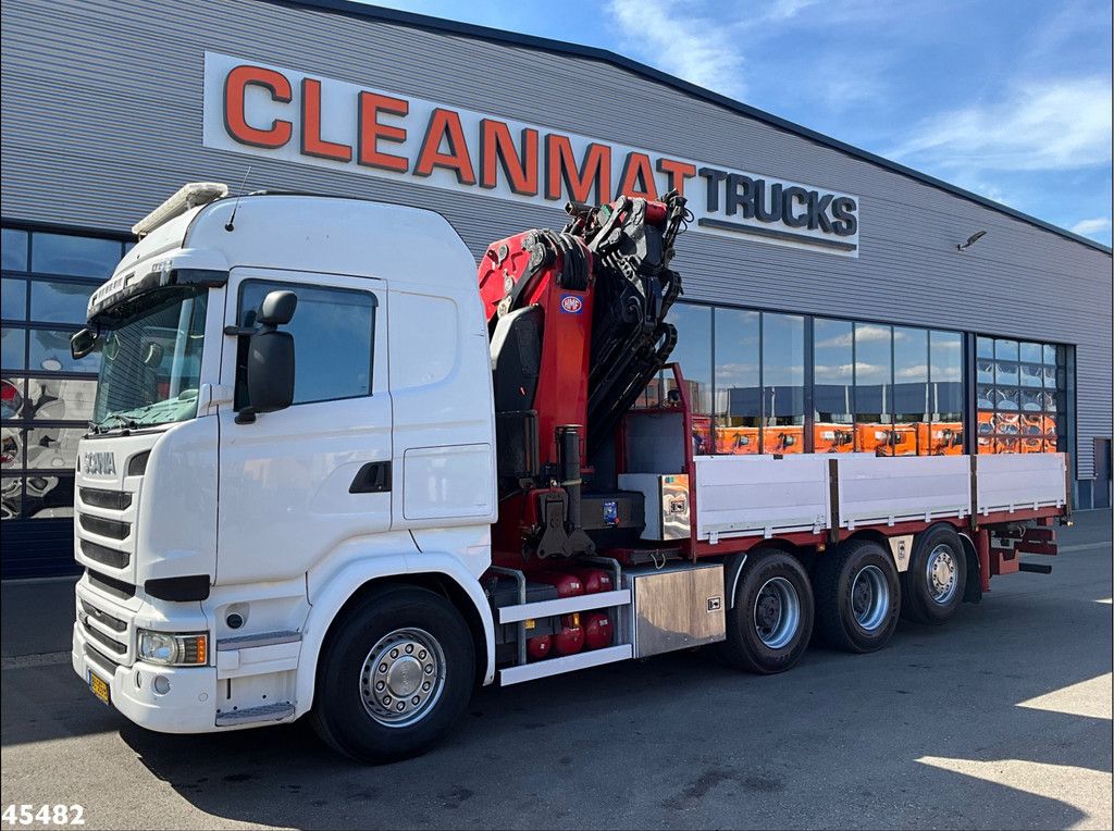 Scania R 490 8x4 Euro 6 Retarder HMF 60 Tonmeter laadkraan + Fly-Jib