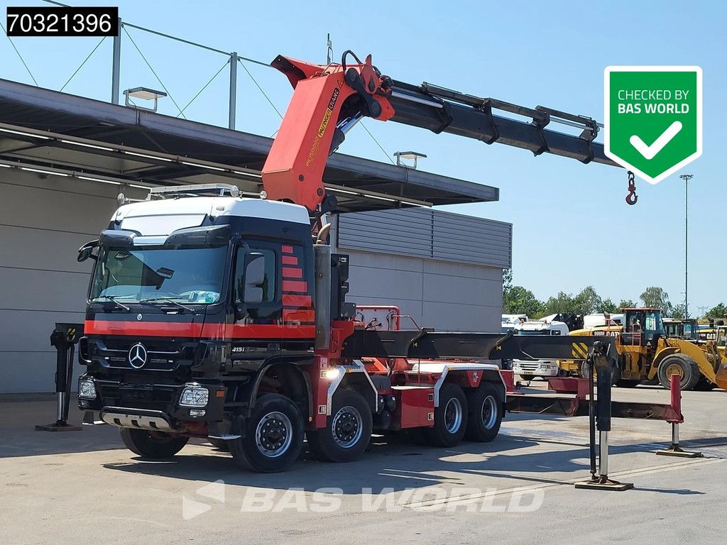 Mercedes Actros 4151 8X8 8x8 Palfinger PK150002 Crane Kran Full Steel Automatic Euro 5