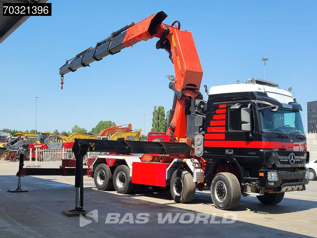 Mercedes Actros 4151 8X8 8x8 Palfinger PK150002 Crane Kran Full Steel Automatic Euro 5