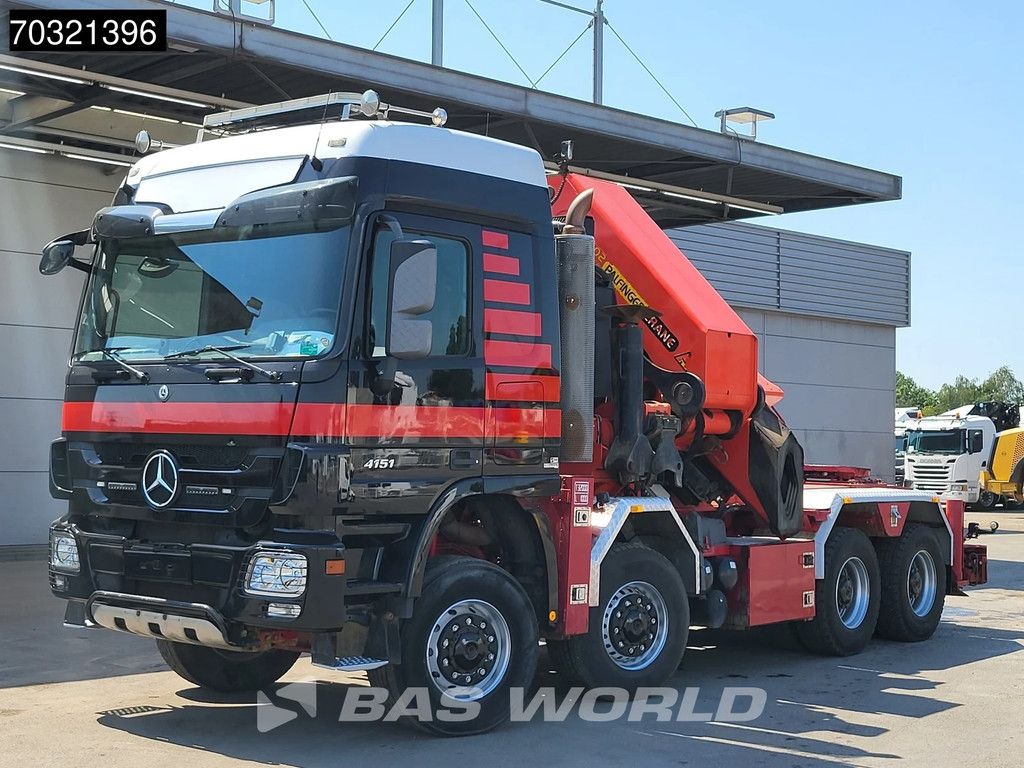 Mercedes Actros 4151 8X8 8x8 Palfinger PK150002 Crane Kran Full Steel Automatic Euro 5