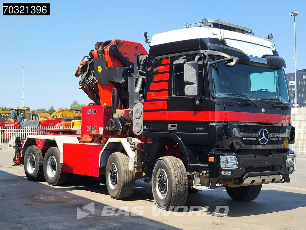 Mercedes Actros 4151 8X8 8x8 Palfinger PK150002 Crane Kran Full Steel Automatic Euro 5