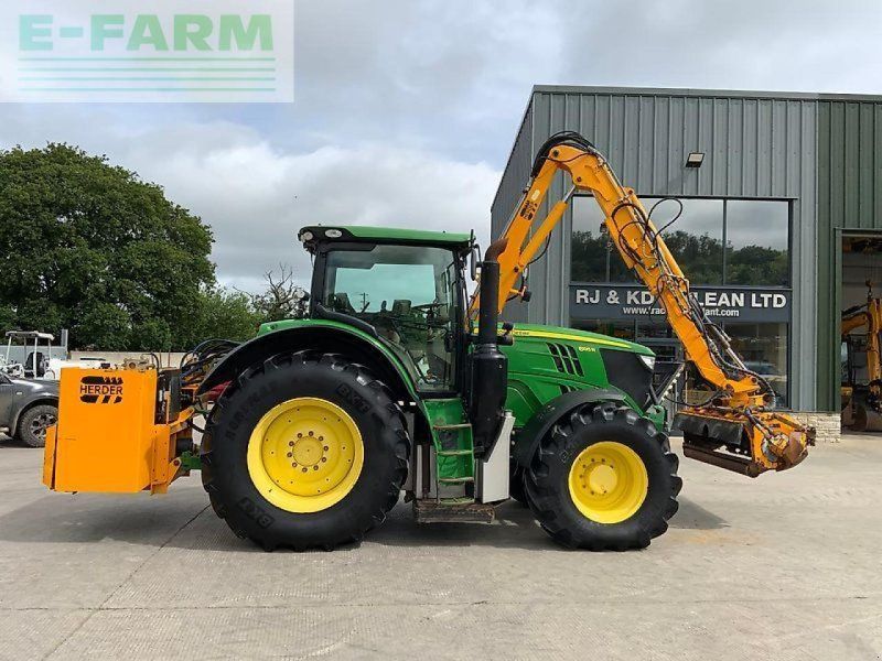 John Deere 6195r c/w herder mounted hedge trimmer (st26503)