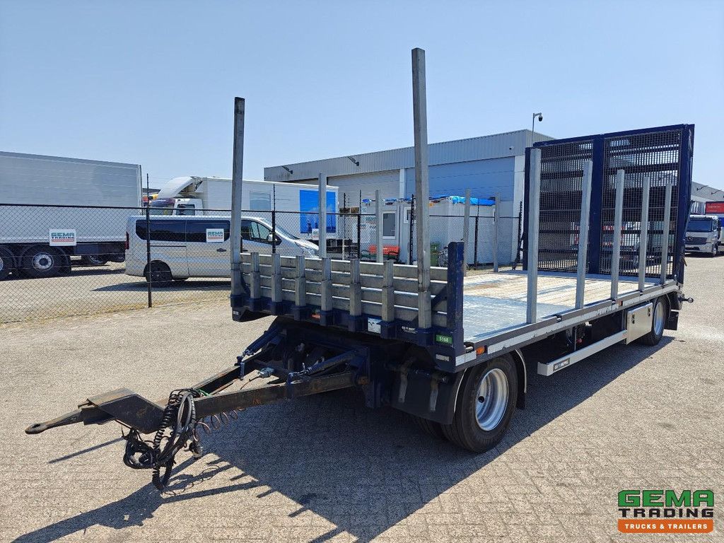 GS AV-2000 L MachineTransporter 6m - Hydr. Oprijramp - Centrale Smering - Rongpotten+Rongen - SAF-Assen - Trommelrem