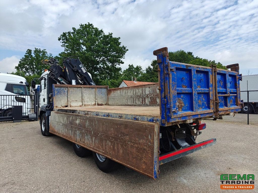 MAN TGA 26.320 6x2/4 Day Cab Euro5 - Tipper 5.6m + Hydraulic Side Boards + Hiab 166E-5 HIPRO Radio-Controlled 5th/6th Function - Towing Hook