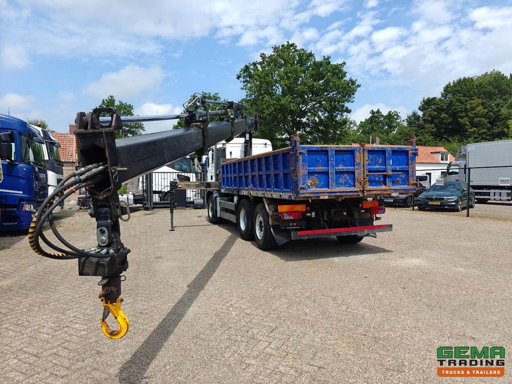 MAN TGA 26.320 6x2/4 Day Cab Euro5 - Tipper 5.6m + Hydraulic Side Boards + Hiab 166E-5 HIPRO Radio-Controlled 5th/6th Function - Towing Hook