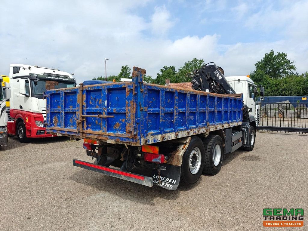 MAN TGA 26.320 6x2/4 Day Cab Euro5 - Tipper 5.6m + Hydraulic Side Boards + Hiab 166E-5 HIPRO Radio-Controlled 5th/6th Function - Towing Hook