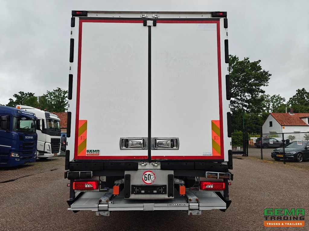 Scania P320 6x2/4 Tageskabine Euro6C – Lamberet 8,4 m Kühl-/Gefrierbox + Carrier Supra1250 – Fleischerhaken + Dhollandia 1500 kg