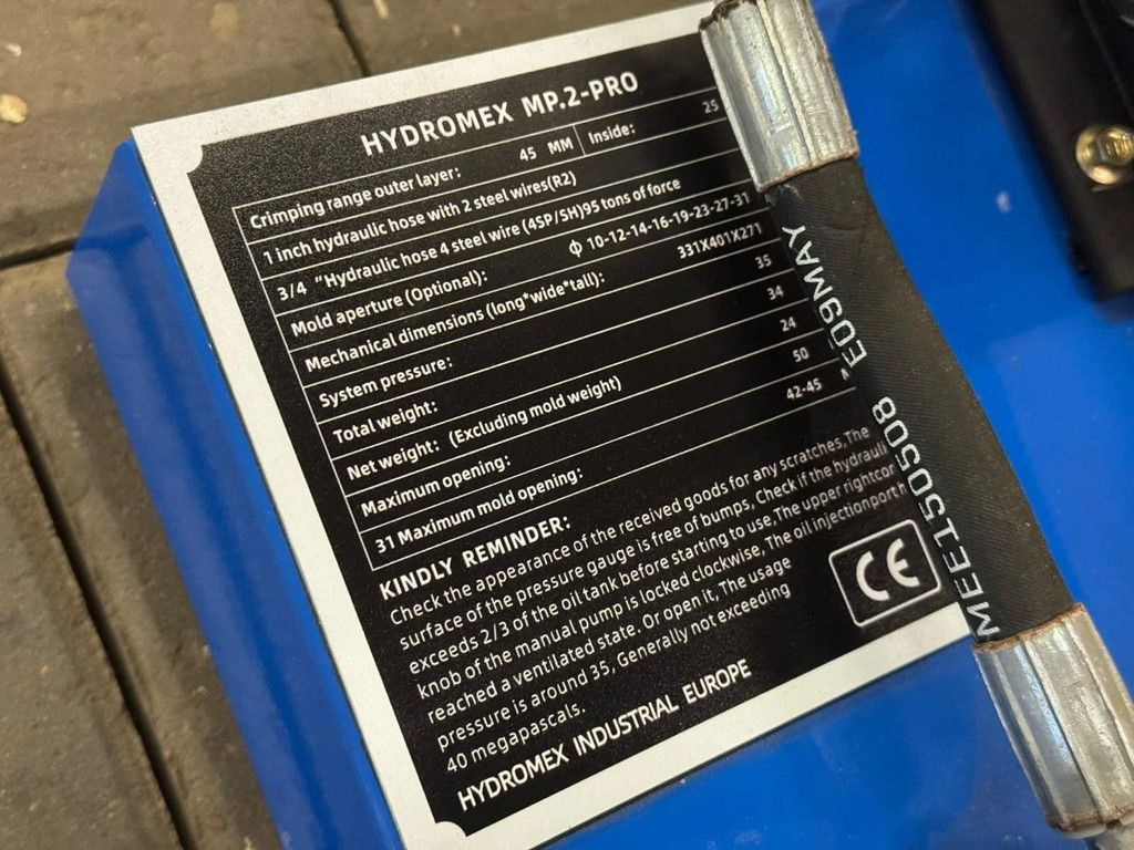 Overige Hydrauliek Slangenpers Hydromax MP 2 Pro NIEUW