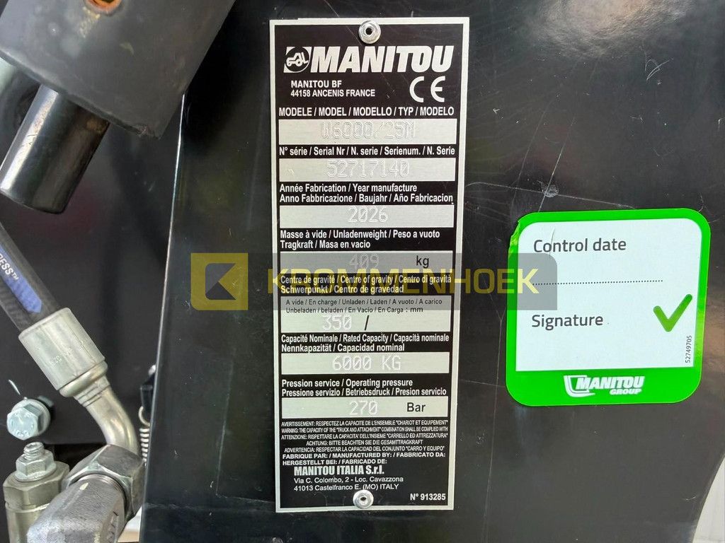 Manitou W6000 Winch 6 tons KH10243