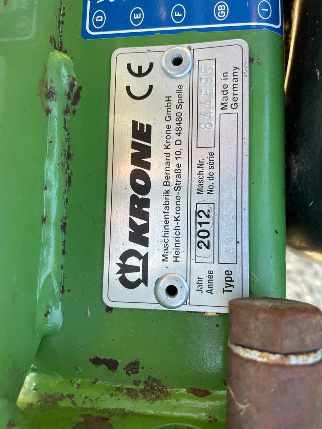 Krone AM243 CV achtermaaier