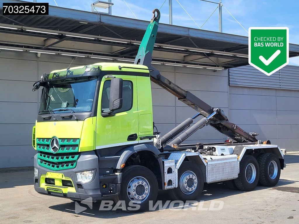 Mercedes Arocs 3253 8X4 25 tons Mobas Containersystem Steel suspension Big-Axle Euro 6