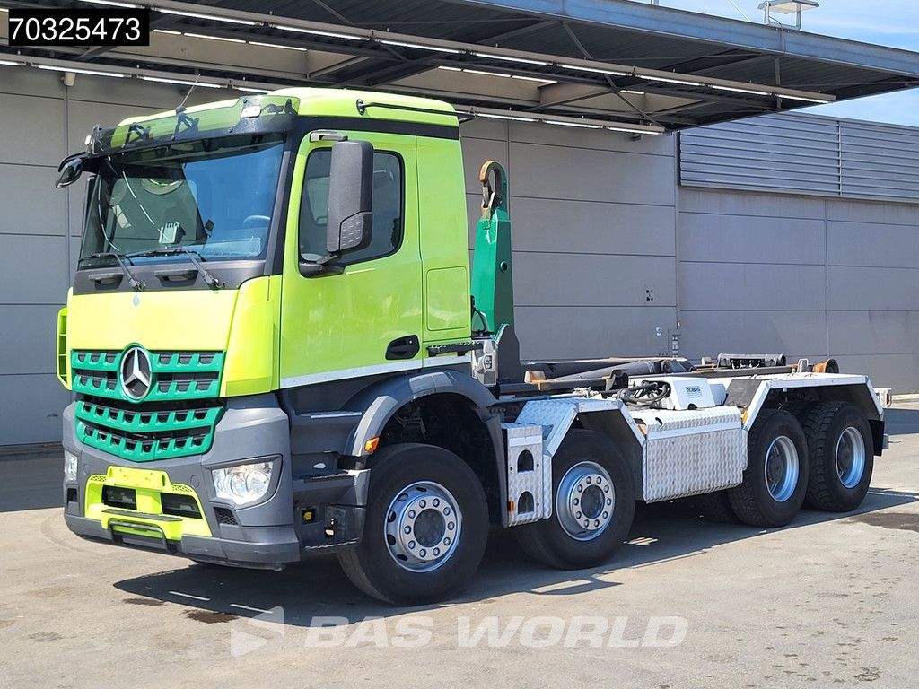 Mercedes Arocs 3253 8X4 25 tons Mobas Containersystem Steel suspension Big-Axle Euro 6