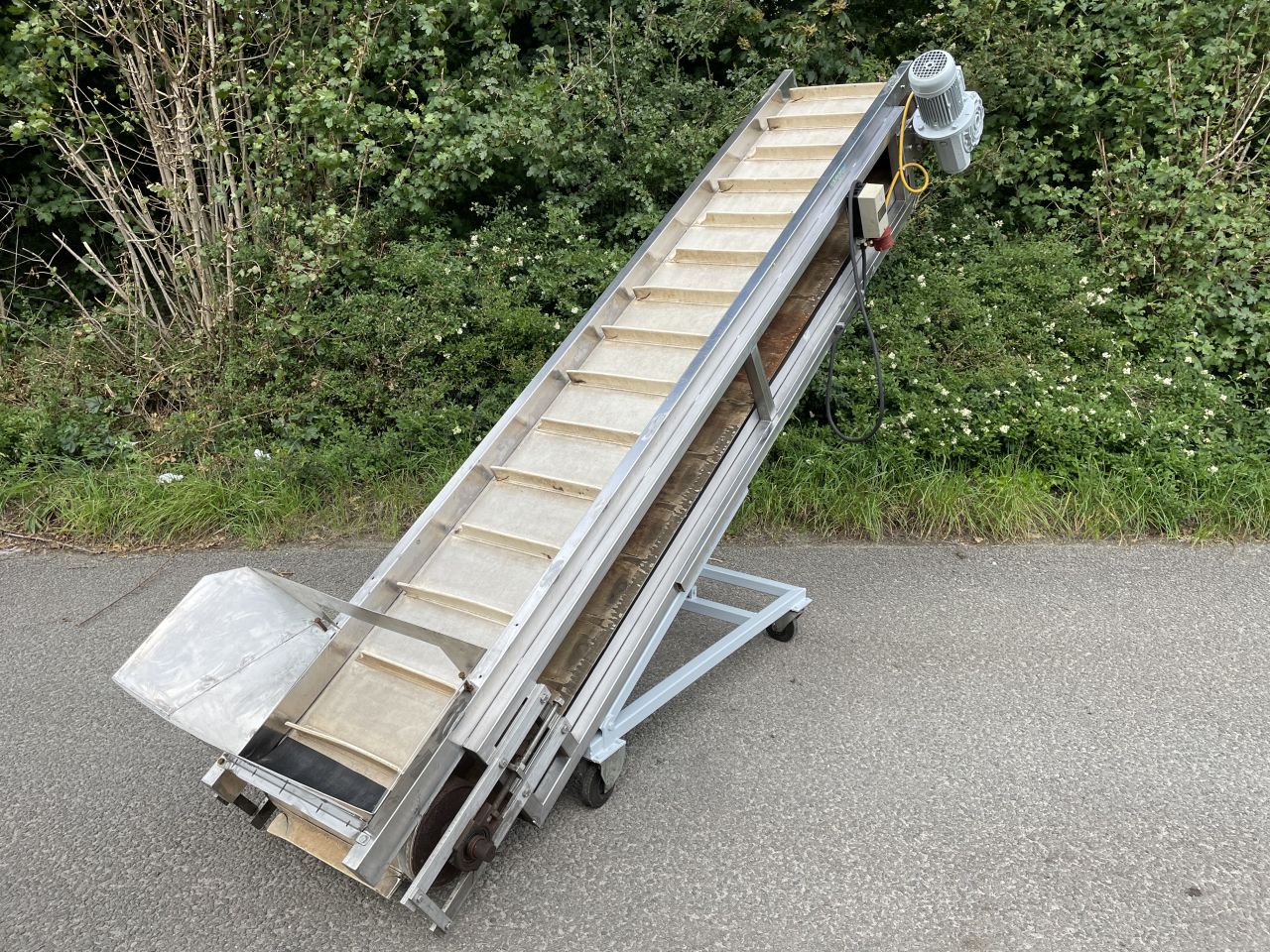 Opvoerband transportband rvs uitvoering