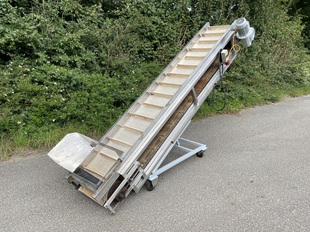 Opvoerband transportband rvs uitvoering