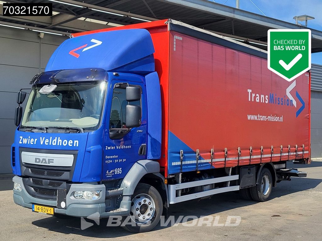 DAF LF LF 210 4X2 14tons NL-Truck Curtainsides 1500kg Ladebordwand Automatic Euro 6