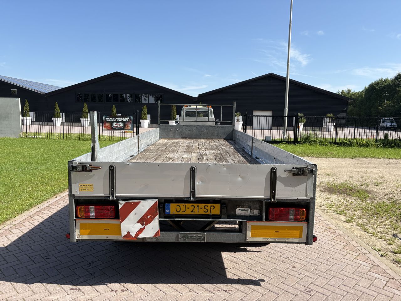 Veldhuizen platform BE oplegger met aluminium zijboorden