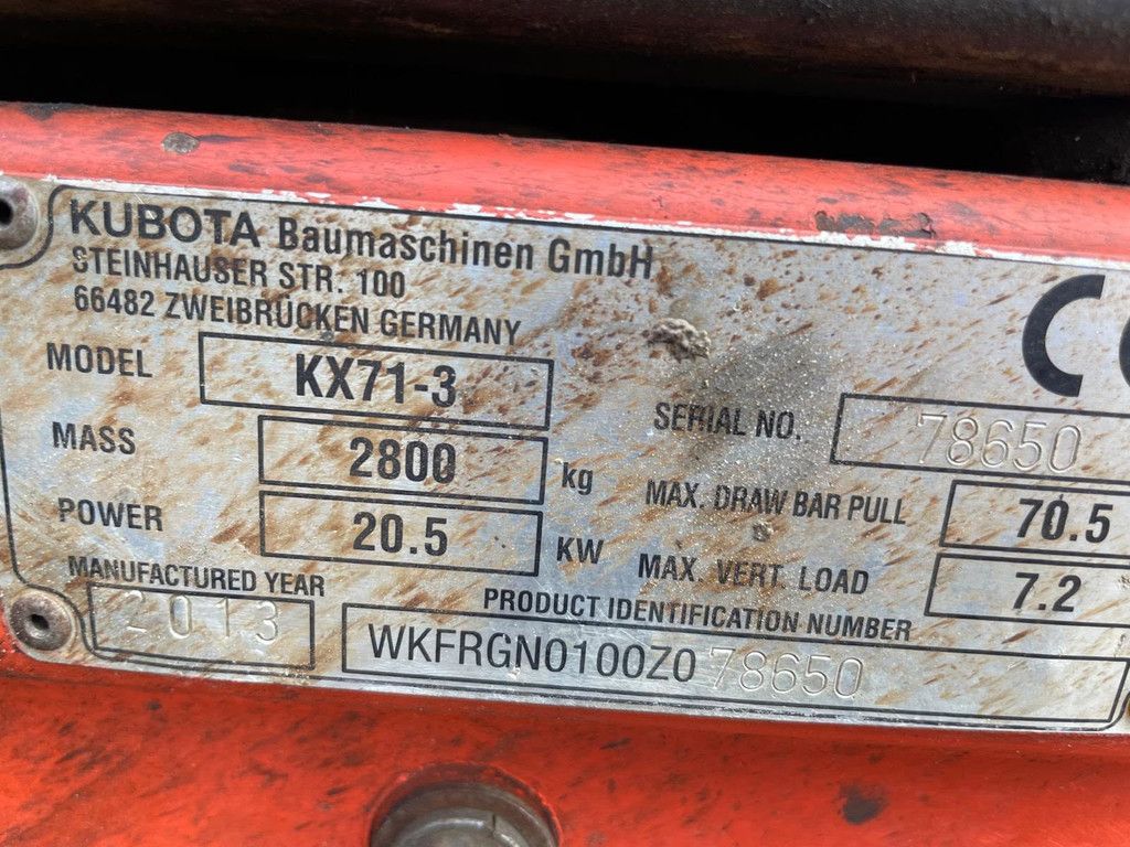 Kubota KX 71-3 Graafmachine