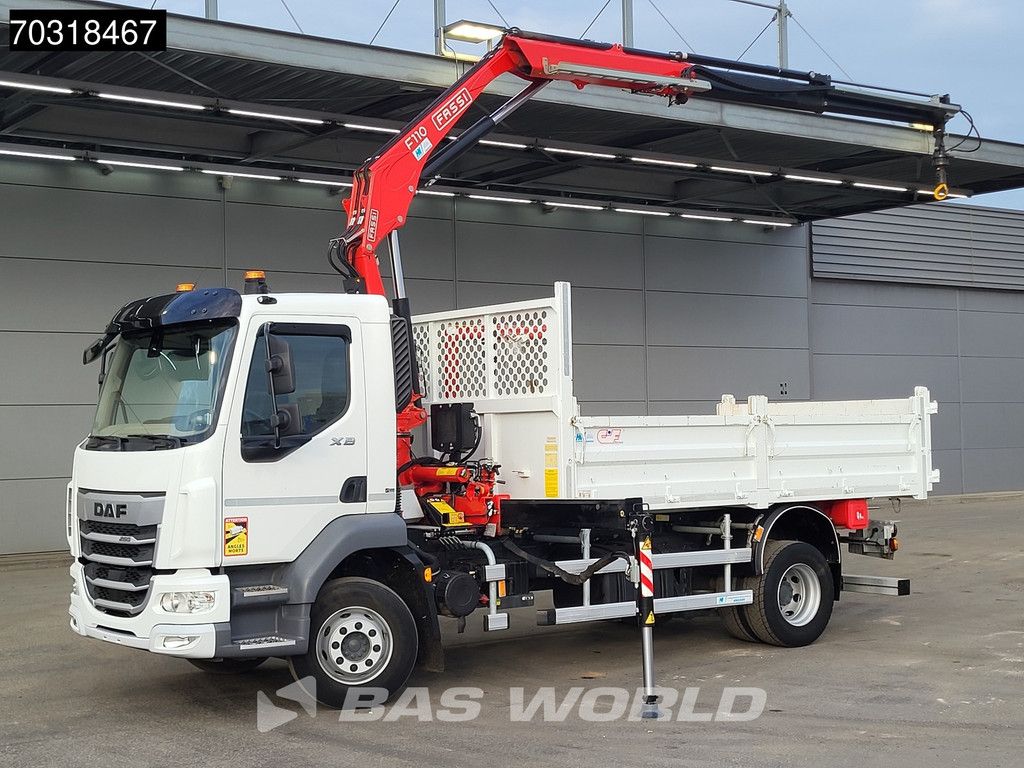 DAF XB 260 4X2 FASSI F110B.0.22 Active Kran Crane 6m3 tipper Automatic ACC Euro 6 Cranetruck Kraanwagen Kraan