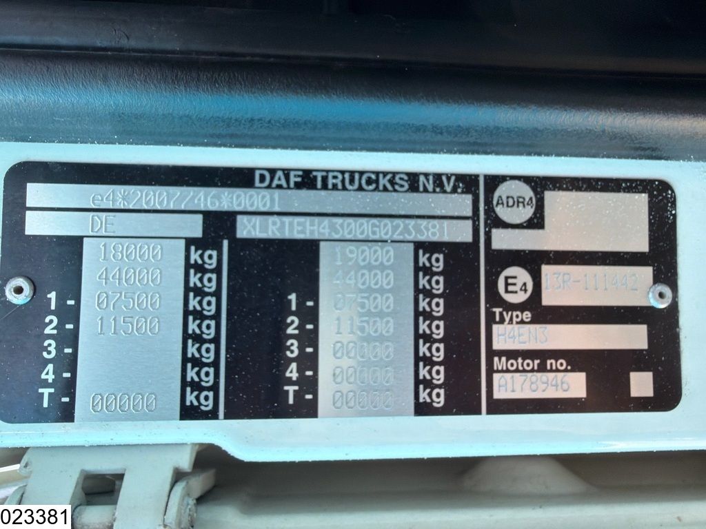 DAF XF 460 EURO 6, Retarder, Manuel gear