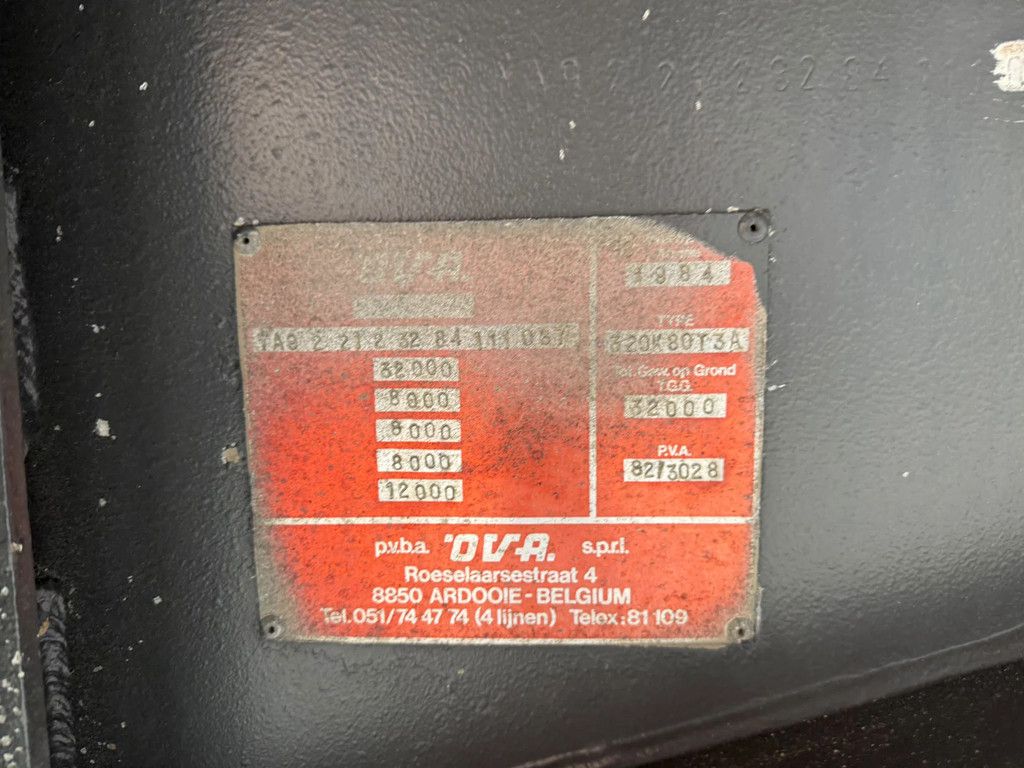 OVA 41m3 BPW Full Steel-Bladgeveerd Achterklep/Deuren