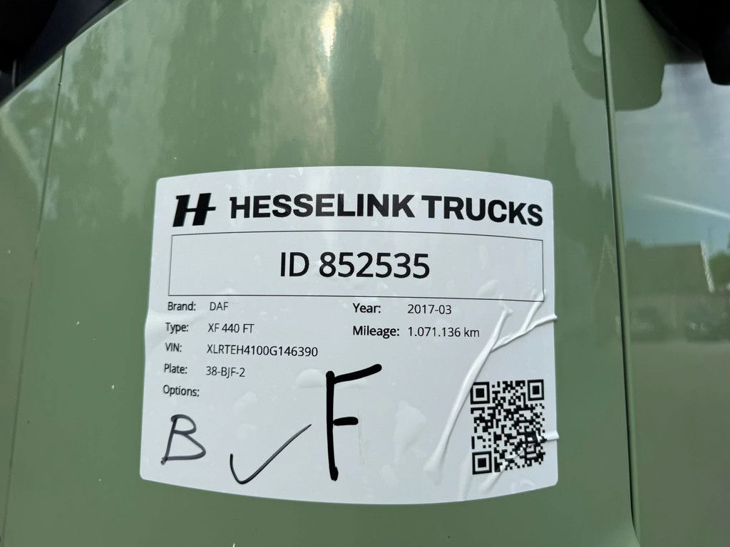 DAF XF 440 Space Cab Standairco Smarttacho 2x tank APK/TUV 11-2026
