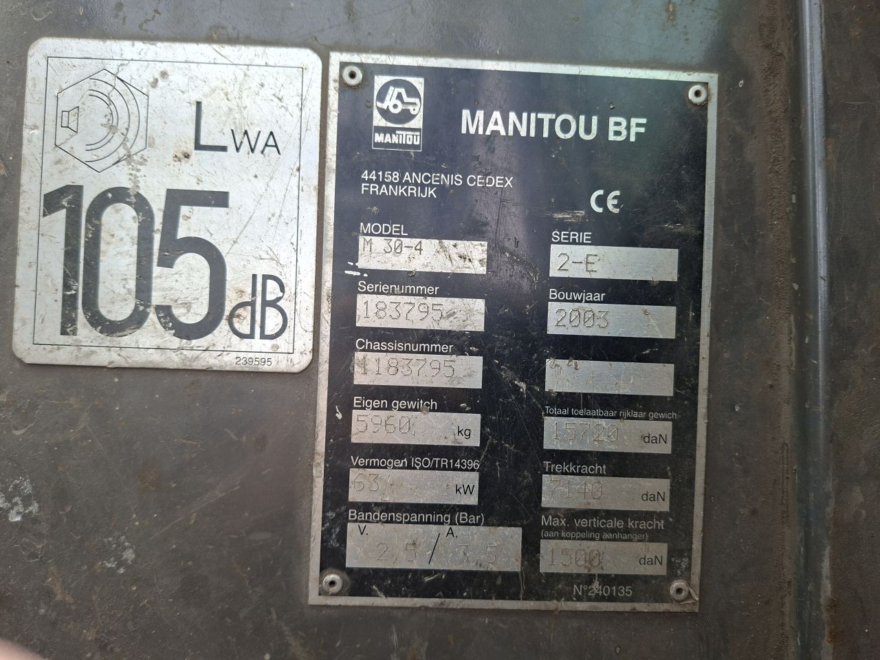 Manitou M30-4 ruwterrein heftruck