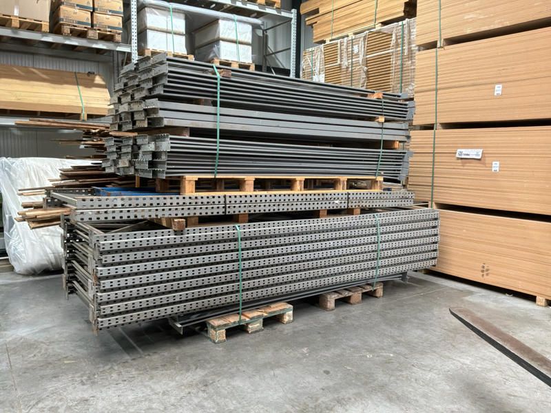Disassembled pallet rack